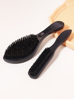 2PCS men's styling set, beard brush, hair and shaving brush, anti-static massage scalp straightening brush, styling tools