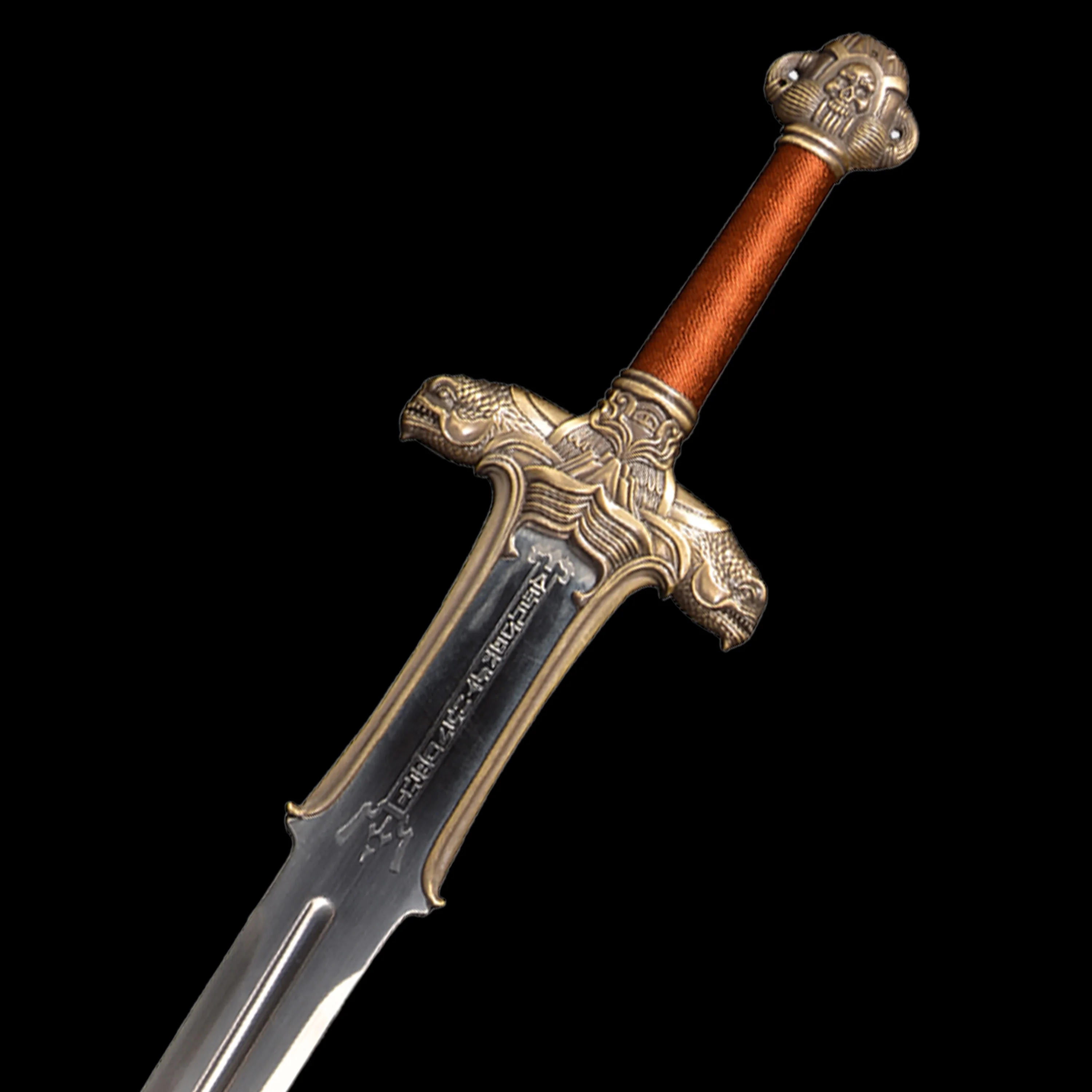 Espada occidental de 39 pulgadas/con placa colgante/no afilada/espada bárbara Conan