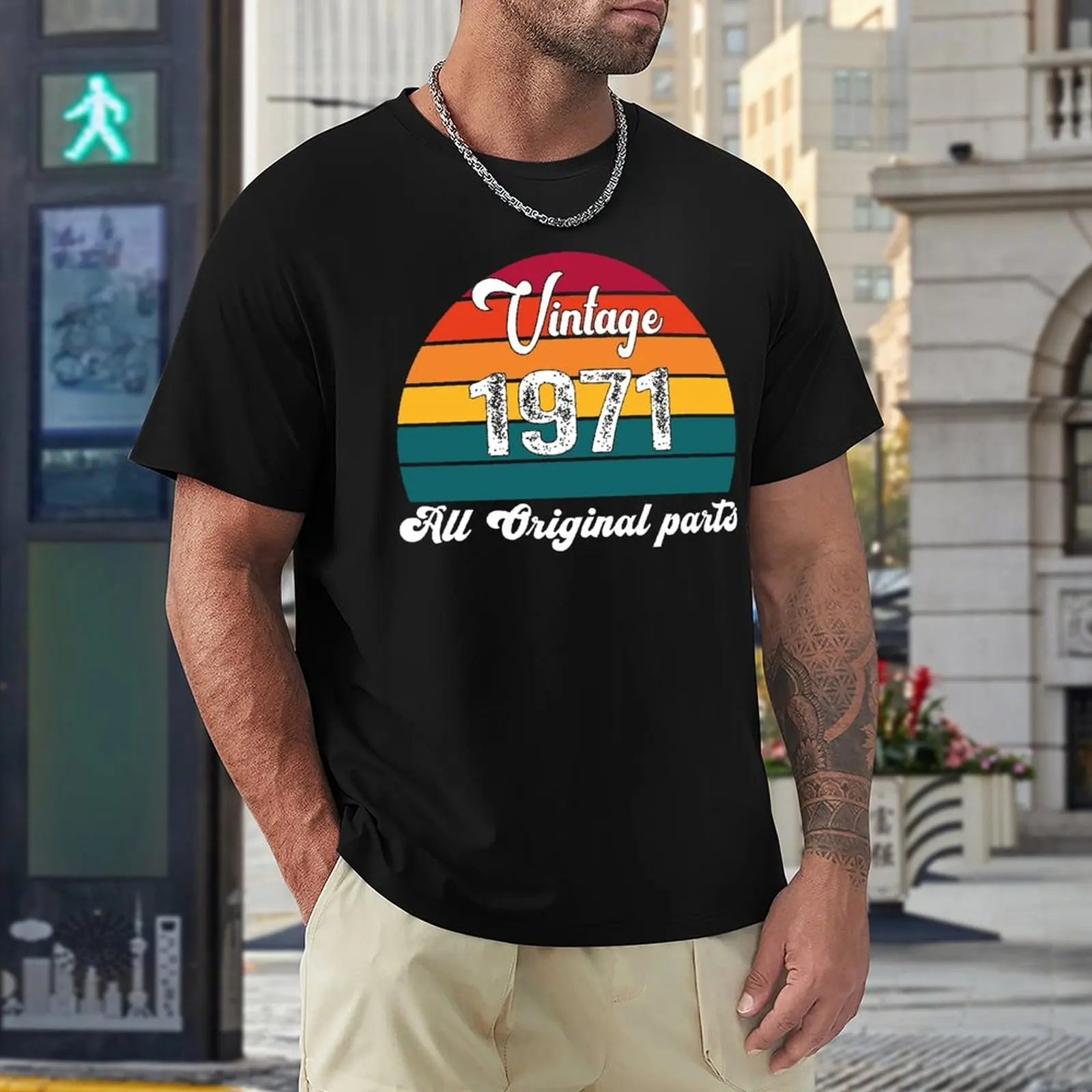 Fresh Retro Vintage 1971 All Original Parts Essential T T-shirt Move Tees Premium Graphic Leisure USA Size