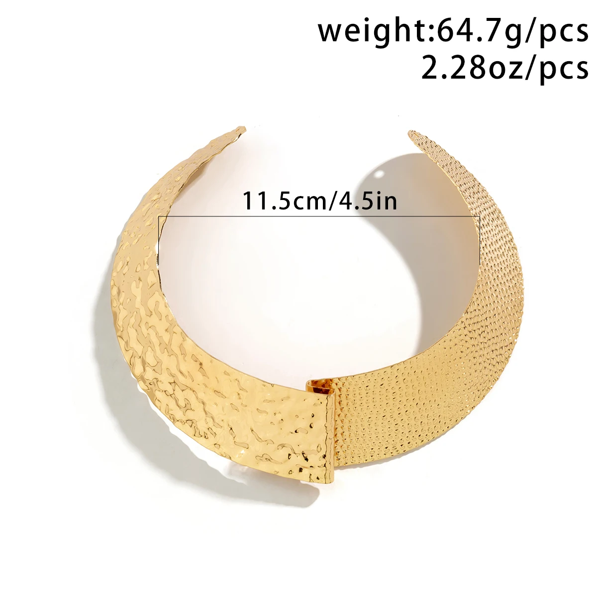 IngeSight.Z Punk Fold Metal Wire Open Chunky Choker Necklace Women Exaggerated Gold Color Torques Collar African Jewelry Summer