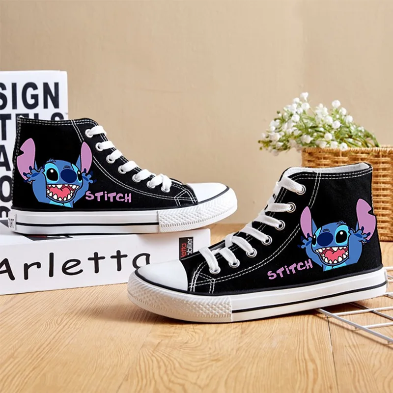 

New Disney women girls Stitch Canvas Shoes soft sports shoes for girlfriend gift EU size 35-44