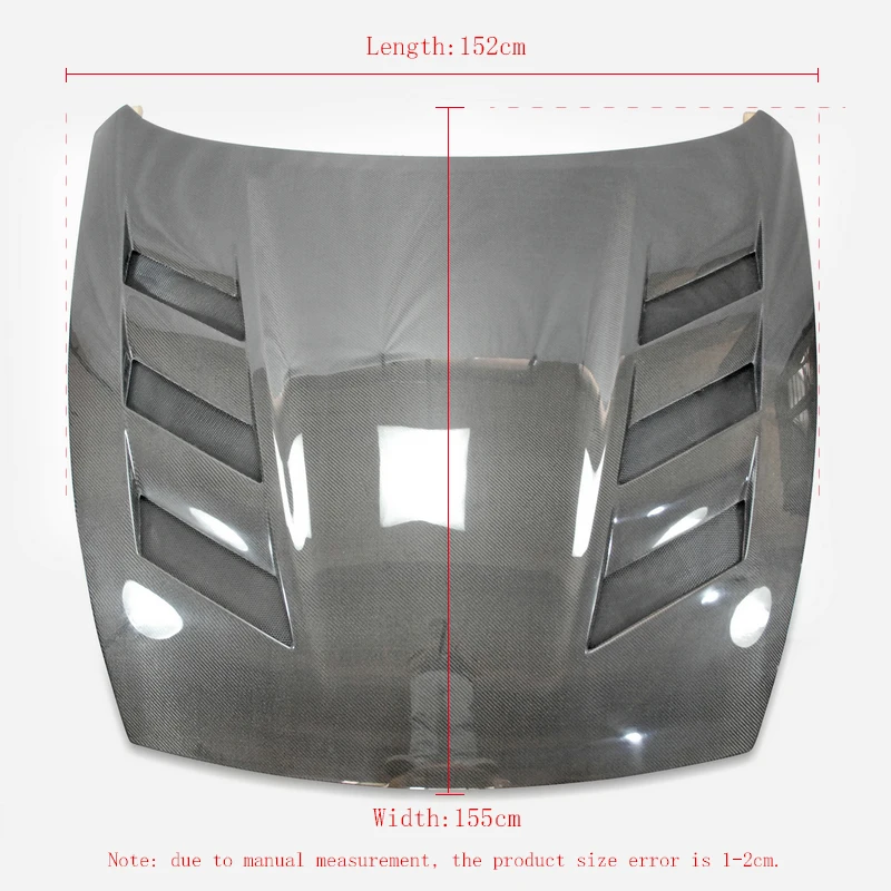 Car Accessories For Nissan 09 Onwards 370Z Z34 AMS Style Vented Carbon Fiber Hood Glossy Finish Bonnet Cover Racing Tuning Part