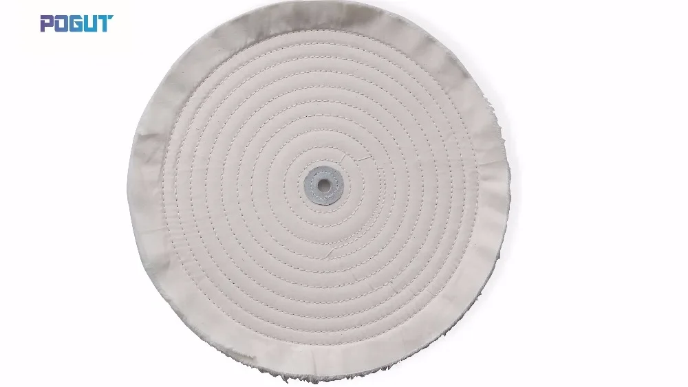 50PLY, White Cotton Stitch Buffing Cloth Wheel Polishing Pad for Polishing Jewelry