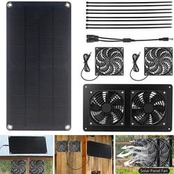 100W Solar Panel Exhaust Fan Air Extractor for Office Outdoor Dog Chicken House Greenhouse Waterproof Solars Plate Power Fans