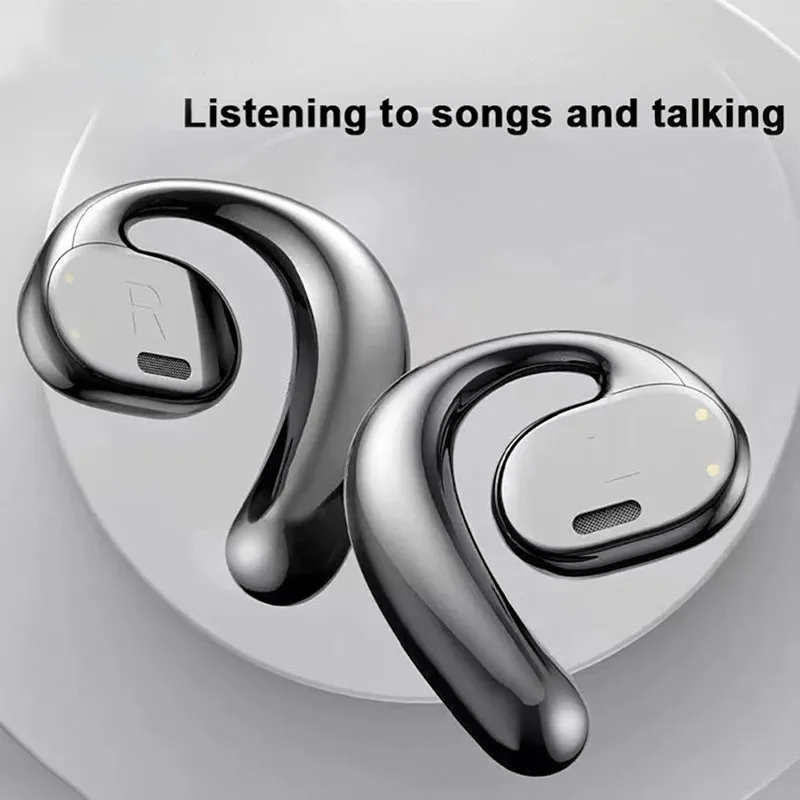 J99 سماعات أذن لاسلكية بلوتوث 9D سماعات صوت ستيريو الأذن هوك الرياضة العظام التوصيل سماعات LED عرض سماعة #5