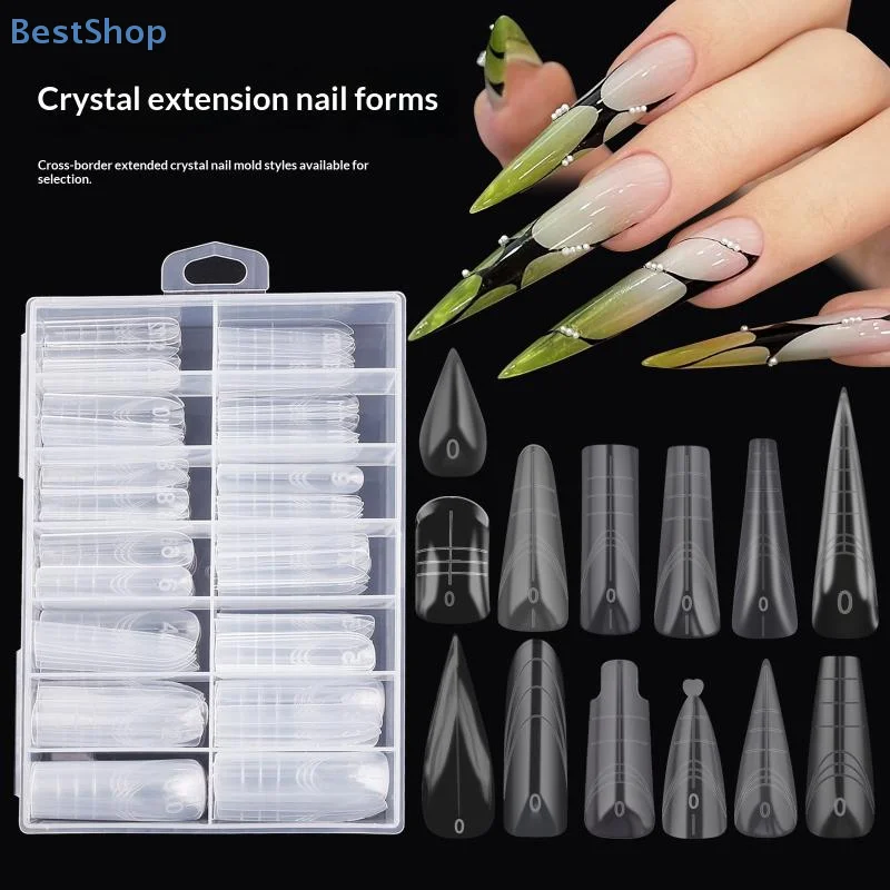 70/140/150 Pz Nailpop Doppio Sistema Unghie Forme Estensione Punte Per Unghie Finte Forme Superiore Per Unghie Gel Costruzione di Stampo Strumenti di Arte