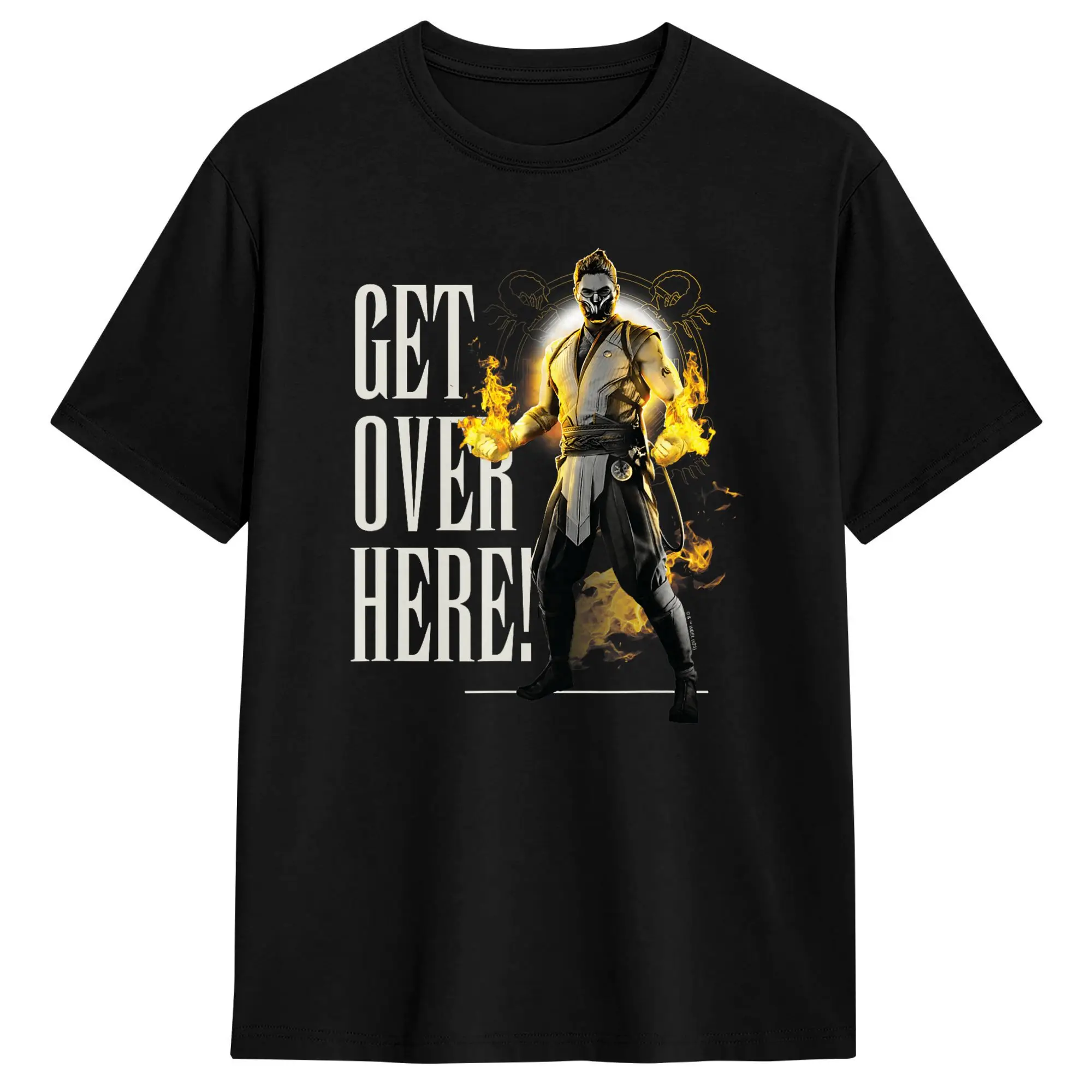 Vintage T Shirt Scorpion Get Over Here Mortals Kombats 100 Cotton T Shirts  Hippie Tshirt for Man Summer Aesthetic Casual Tees