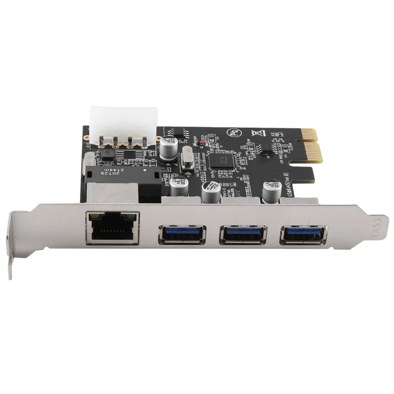 ギガビットイーサネットコントローラーを備えたpcie拡張カード,デスクトップPC用のpci Expressアダプター,rj45スロット,usb 3.0