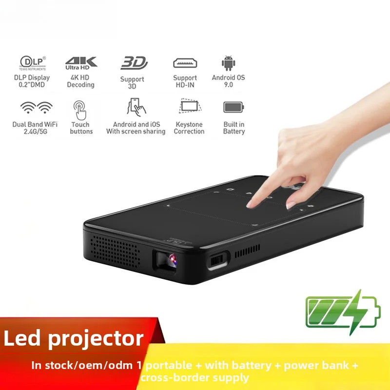 LED projector 4K high definition DLP mini intelligent micro projector portable home outdoor projection