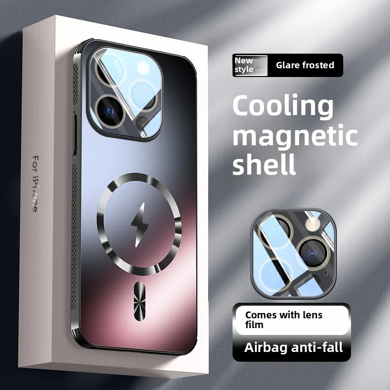

Apple iPhone 16 Pro Max 16/16pro Case Magnetic Cooling Vent Lens iphone 15/promax Cover Shockproof Full Protection