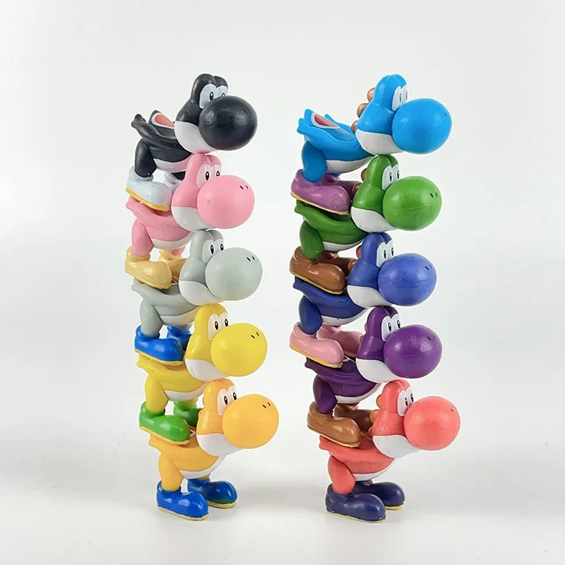 10 stks Game Marios Pop Ornamenten Kids Actiefiguren Speelgoed Yoshi Cartoon Versieren Ornament Model Verjaardagscadeautjes