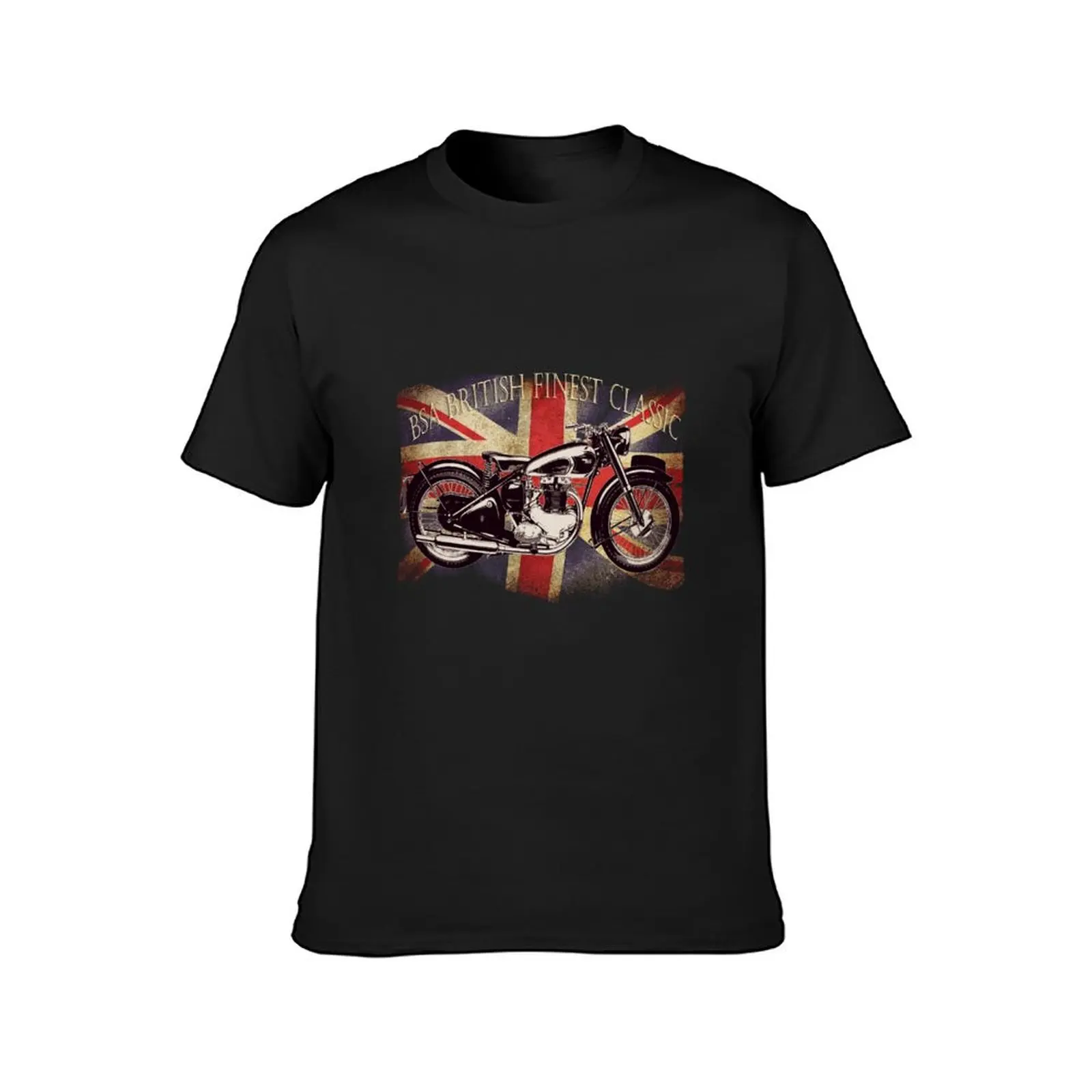 BSA British Finest Motorcycle T-Shirt vintage clothes plus size tops sports fans customs design your own Men's t-shirt