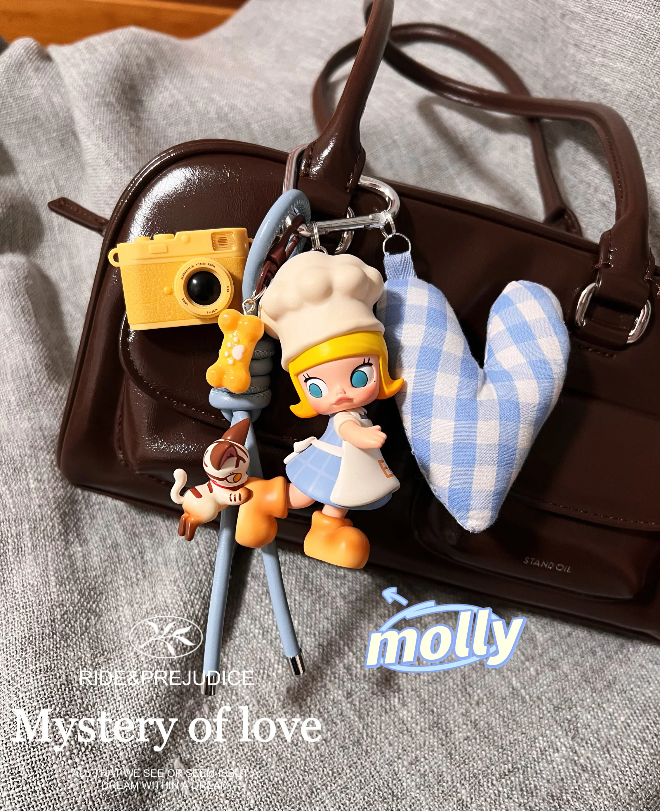 In Stock Molly Breadhead Kawaii Pendant Keychain Model Doll Decoration Bag Pendant Molly Collection Girl'S Xmas Or Birthday Gift