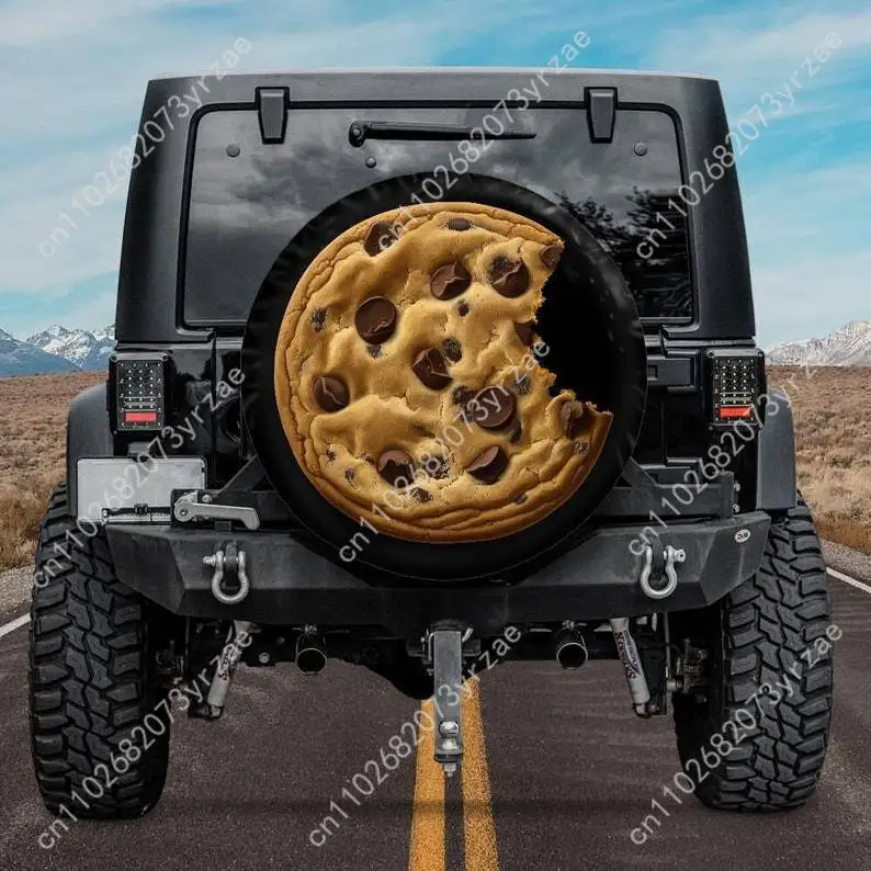 

Chocolate Chip Cookie Various Models Spare Car Tire Cover Prevention Sand Dust rainwaterTire Cover Sturdy Durable Tire Covers