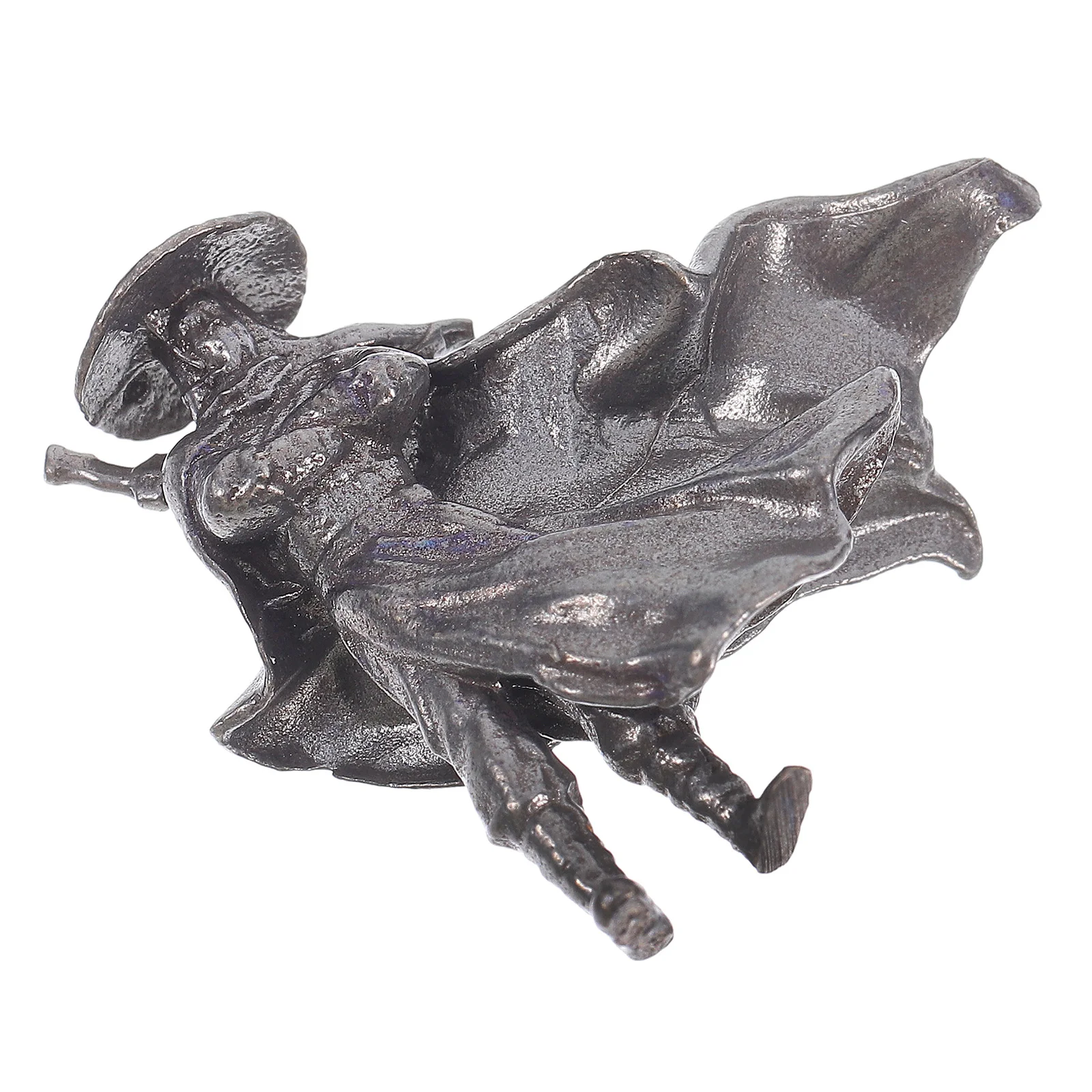 

Miniature Metal Ancient Chinese Warrior Statue - Bonsai Decorative Accessory for Home Office Desk Living Room - Vintage Asian