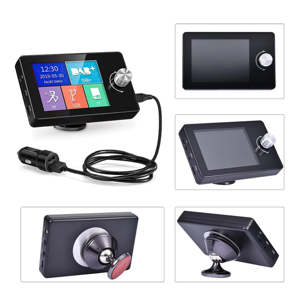 DAB+ for European Car Digital Audio Signal Broadcasting 2.8 Inch Screen Display DAB Radio FM Receiver USB BT TF Card Player