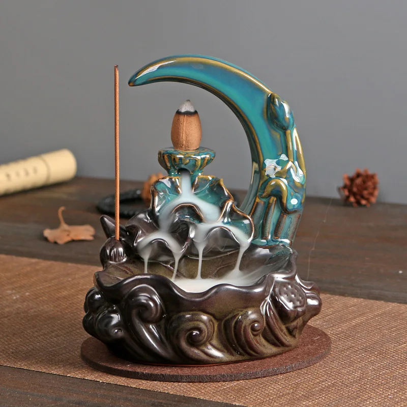 

Backflow Incense Holder Waterfall Incense Burner Home Decor Aromatherapy Ornament Incense