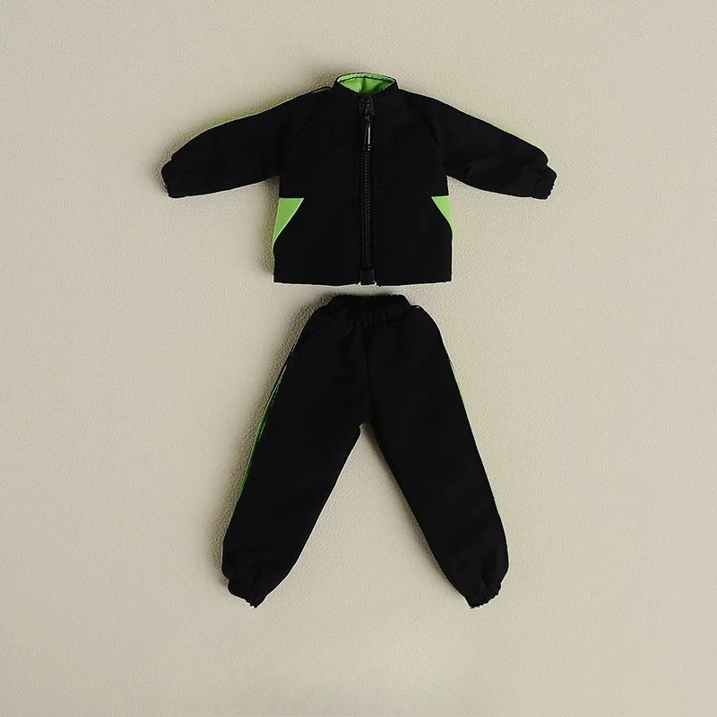 【Nur Kleidung】 Mode-Set im Maßstab 1:12 mit farblich abgesetzter Jacke und lockerer, lässiger Sporthose für 6-Zoll-BJD Asi3.0 Actionfigur-Körper – Detail 12