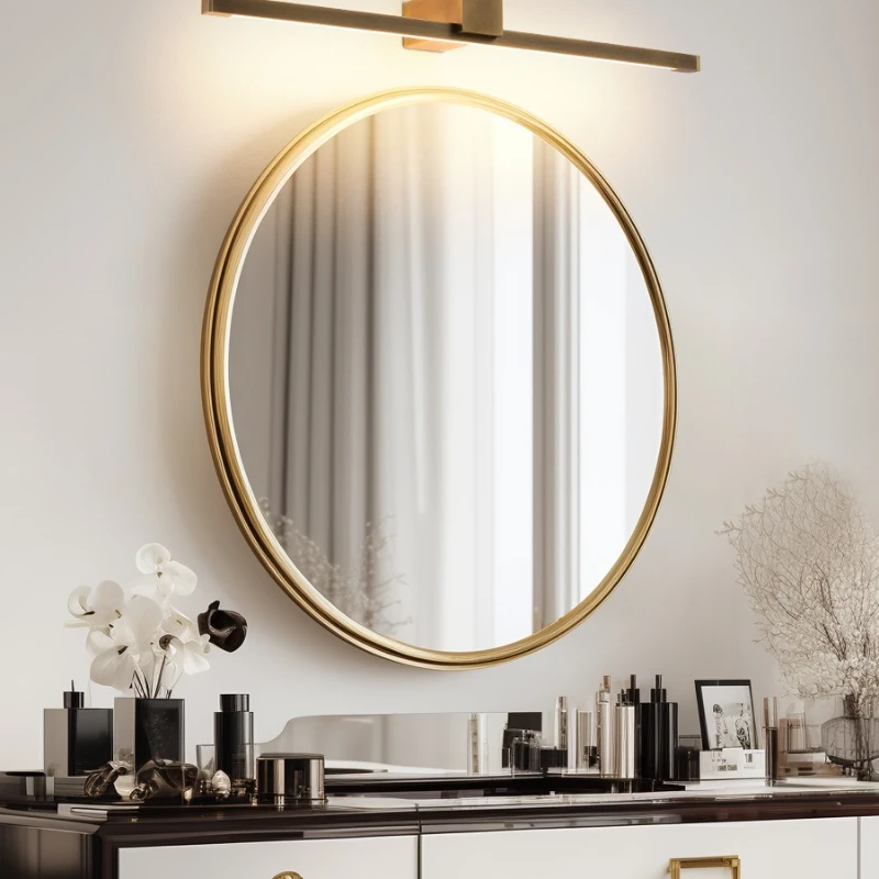 

All copper wall photo lamp large size wall painting headlight creative decorative painting door sign lamp long mirror headlight