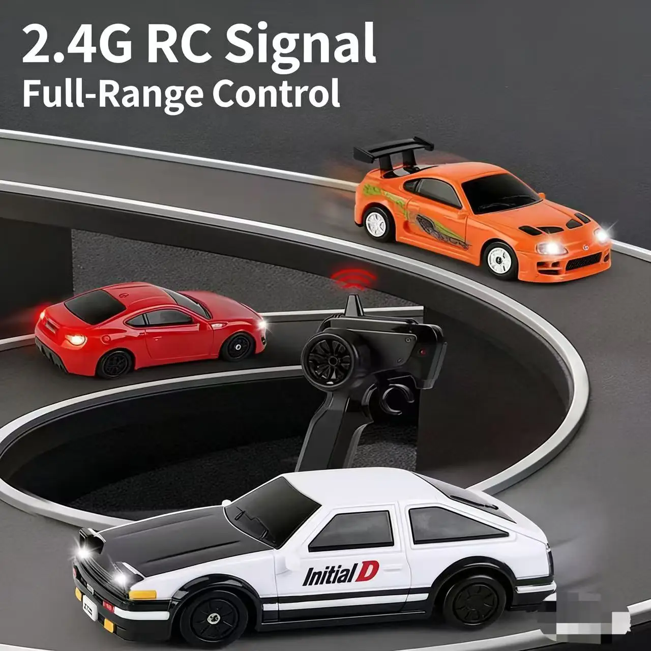 

XQ1:64 Xinyu authorized AE86 mini RC drift high-speed four-wheel drive remote control car desktop ornament pocket racing boy toy