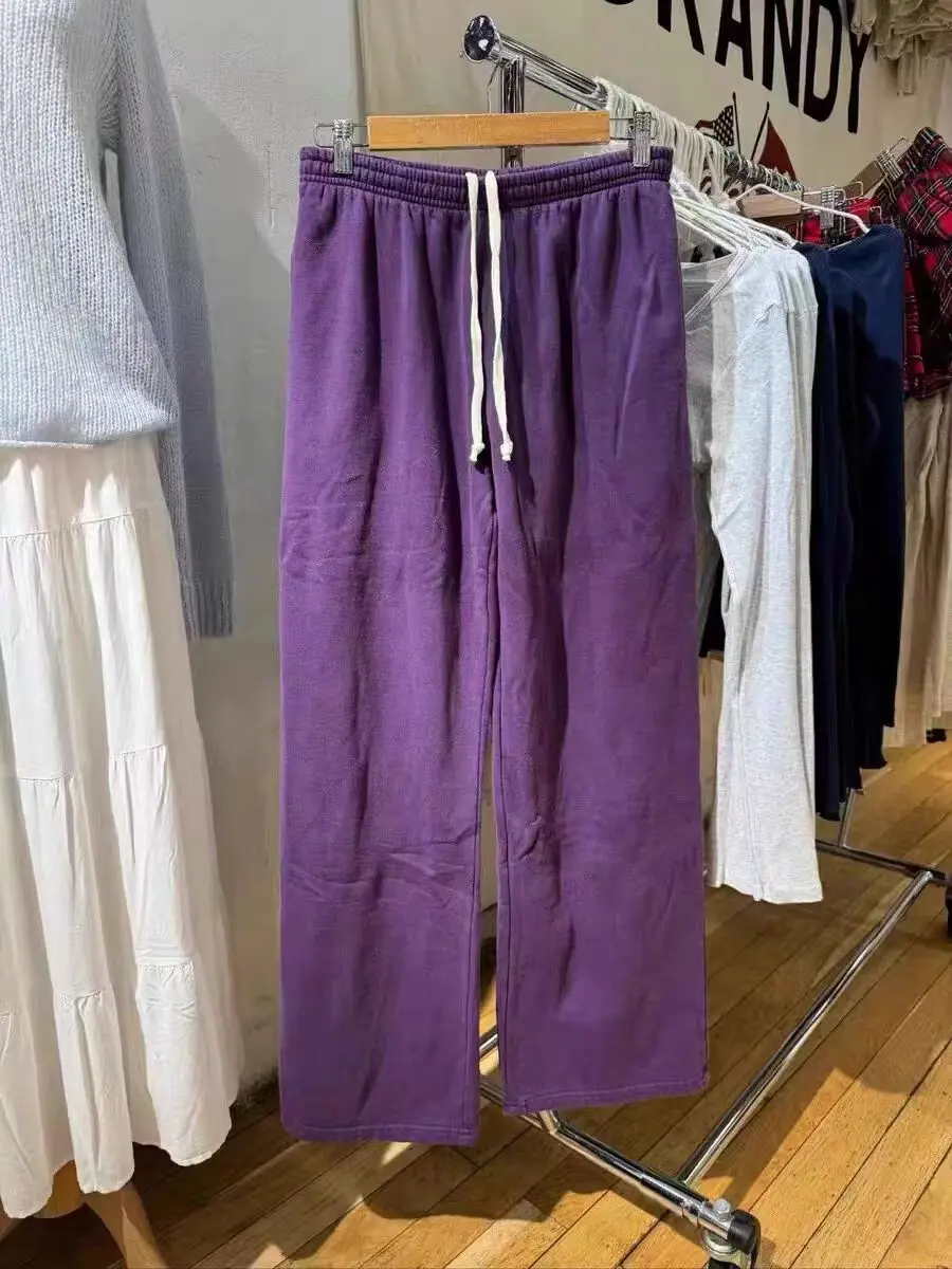 

Женские прямые широкие брюки American Sle Brandy BM с завязками, повседневные спортивные хлопковые длинные брюки в уличном стиле