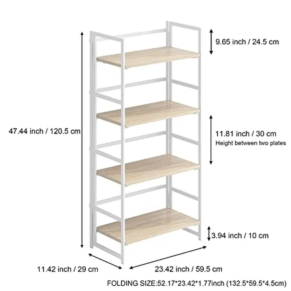 Vintage Industrial Metal Plant Stand Bookcase Storage Rack Shelf Organizer Stand