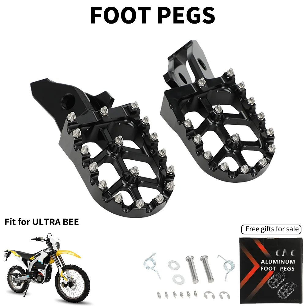 

Motorcycle Accessories Aluminum Footrest Footpeg Foot Pegs For Sur-Ron UltraBee Motocross Off-Road Electric Dirt Bike parts