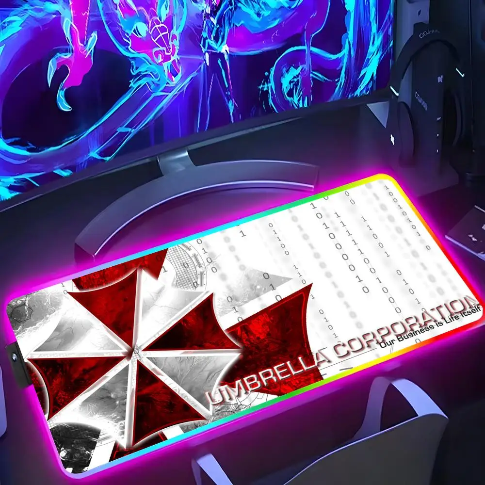 

Game Umbrella Corporation Mouse Pad RGB Luminous 900X400mm Large Table Mat Non-slip Extra Large Game Office Mouse Pad