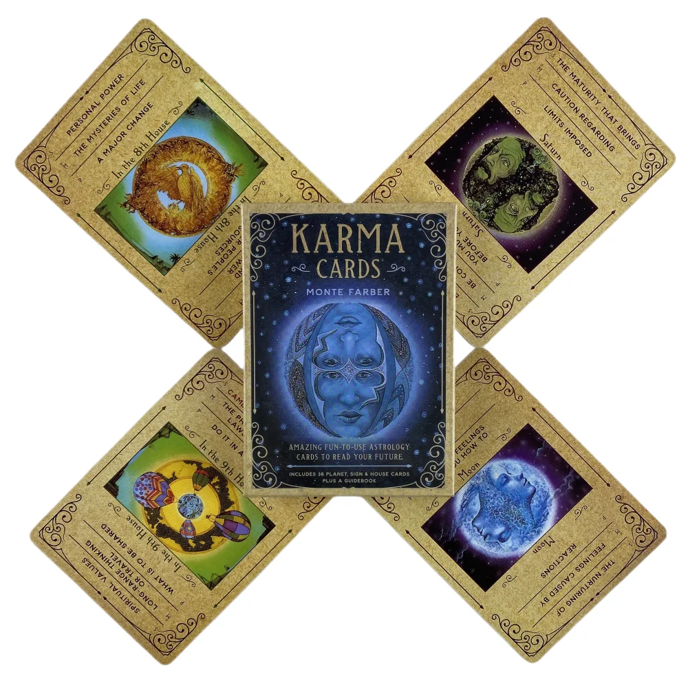 Cartes Oracle Karma, amusantes et étonnantes, pour utiliser l'astrologie pour lire le futur, jeu de cartes de divination en anglais, édition 36, Borad Games