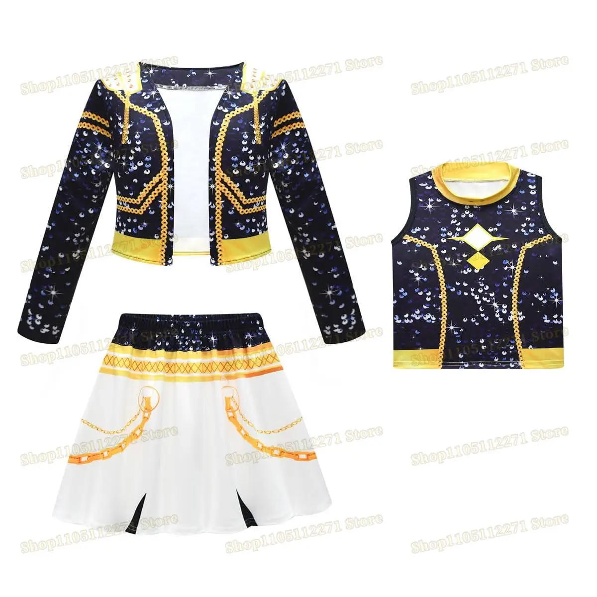 Enfants fille Kpop Zoey Mira Rumi Cosplay Golden Huntrix Costume impression 3D chasseurs de démons scène Costume enfant Halloween fête Clolthes
