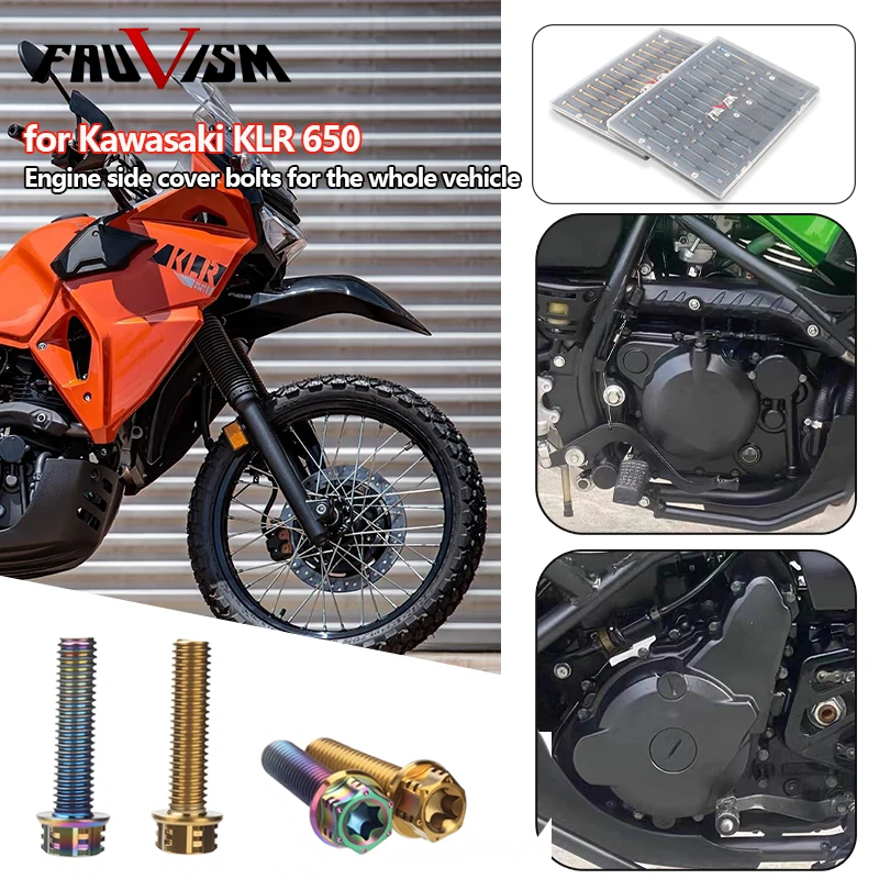 

Engine Bolt Kit Fits Kawasaki KLR650 97-18 Magneto Clutch Cover Replacement High Strength Corrosion Resistant Motorcycle Fastene