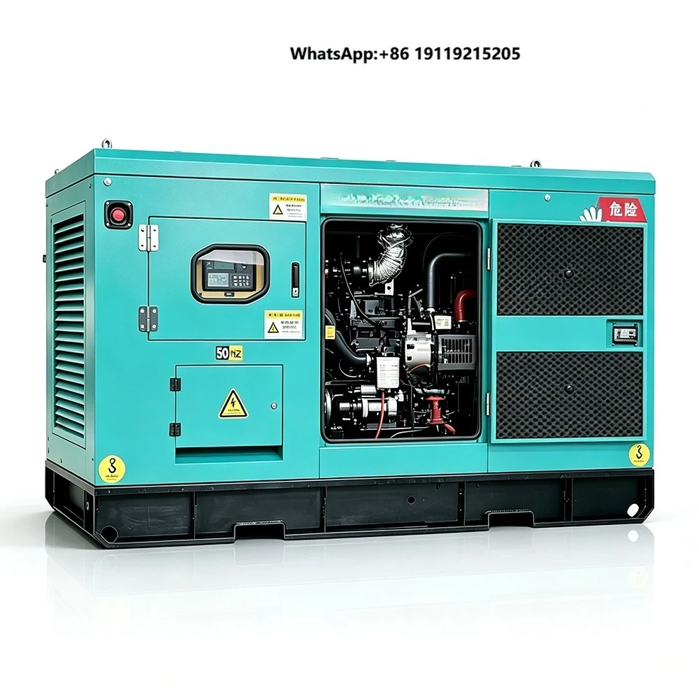 Low Noise Weichai 40KW 50KVA Silent Generator Set Single Phase 220V Soundproof Genset with ATS Auto Start Backup Power