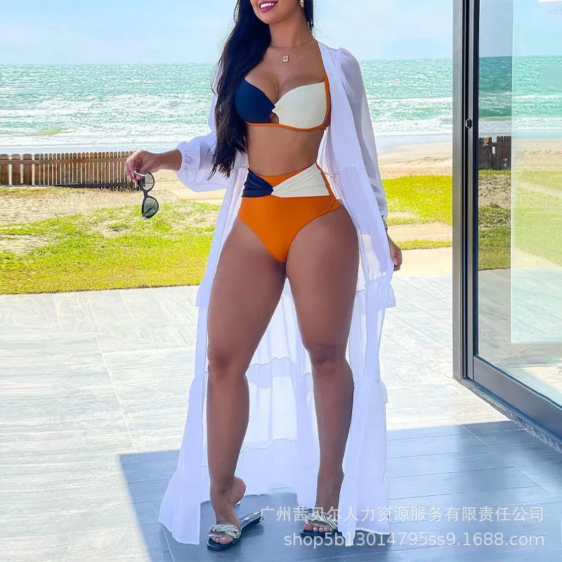 2026 nuevo bikini sexy hueco que bloquea el color