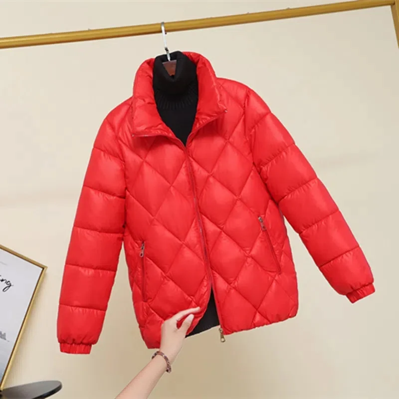 Thickened Warm Female Overwear Tide Glossy Bread Clothes Fashion Slim Cotton Coat 2023 New Down Jacket Women\'s Short Winter Coat