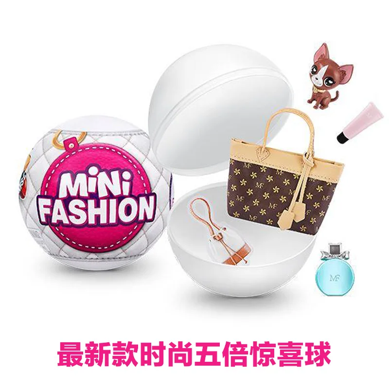 Giocattolo in miniatura originale Zuru Mini marche giocattoli 5 sorpresa Mini marche giocattolo S1/S2 Mystery Blind Box Fashion Bag scarpe Ball Girl