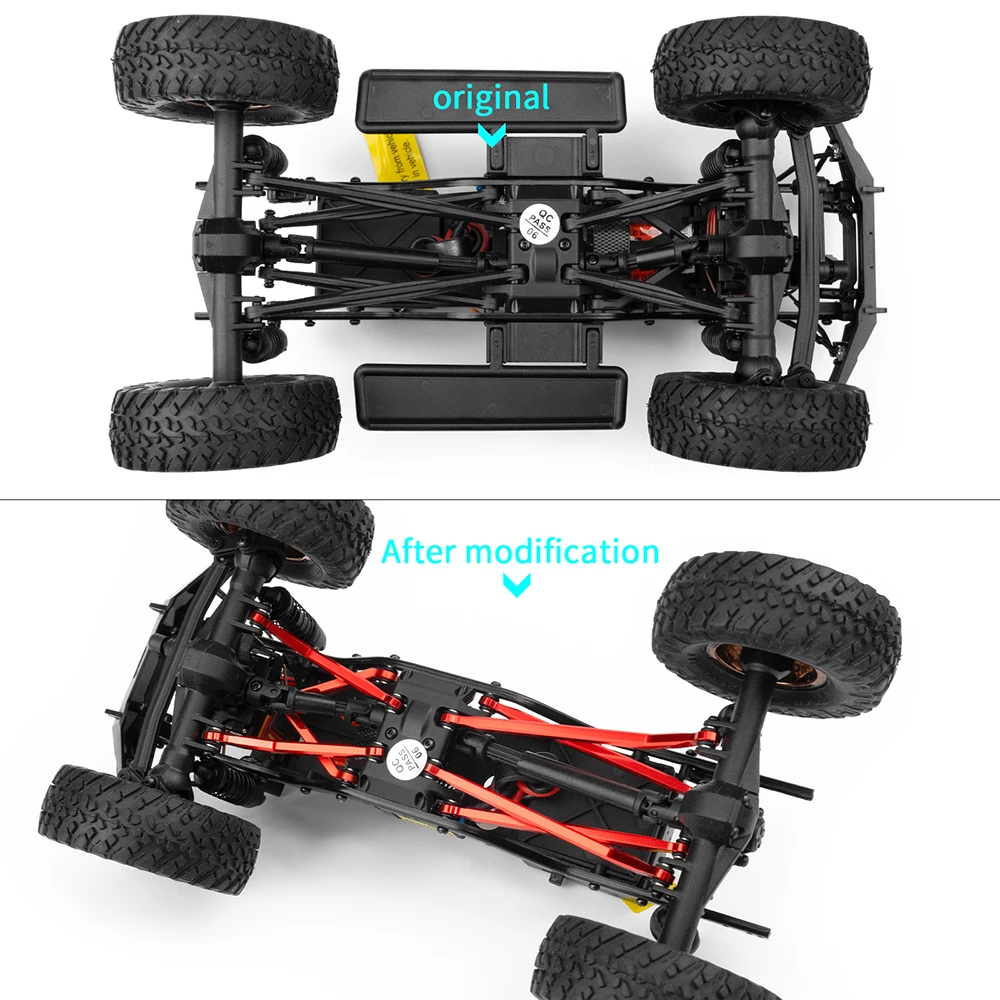 AXSPEED – jeu de maillons de châssis en alliage d'aluminium, haute clarté, pour pièces de mise à niveau Axial SCX24 GX470 1/24