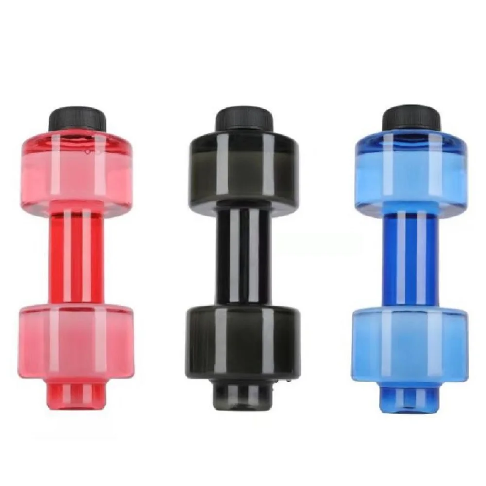 500/1500/2600ml PET Dumbbell Shaped Water Bottle Outdoor Fitness Cycling Kettle Weight Strong Summer Water Drinks Accessories