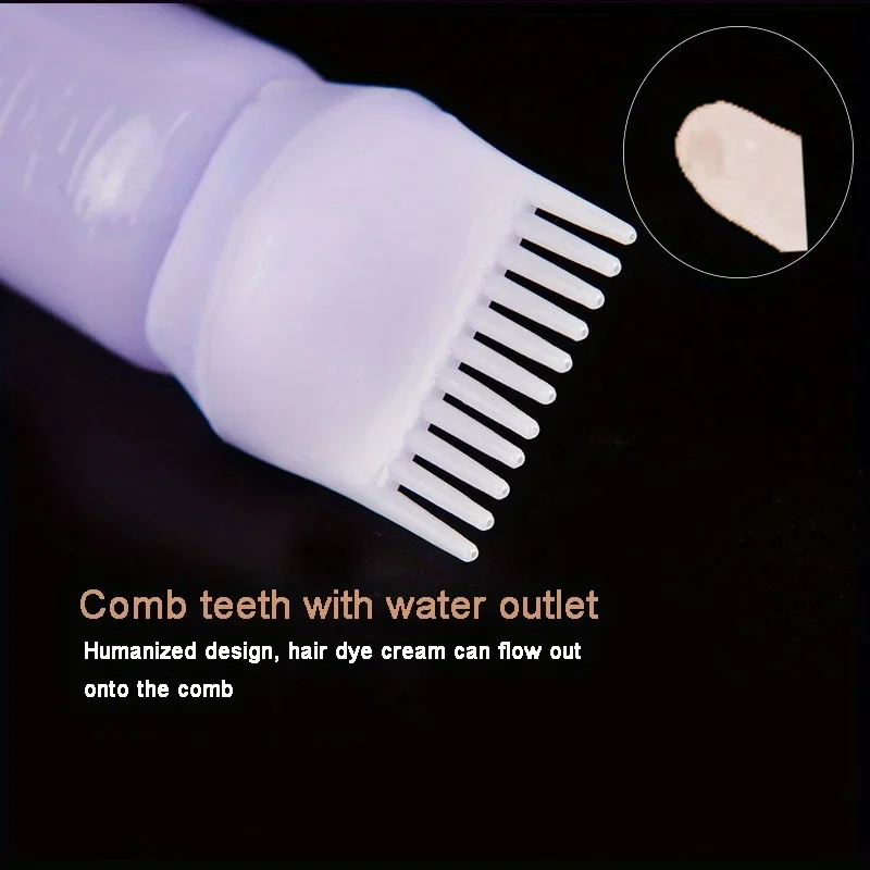 2pcs/Set Silicone Hair Comb With Root Comb Applicator Bottle Set  Hair Oil Applicator Shampoo Brush Salon hair styling tools