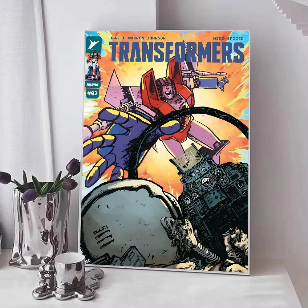 Vintage Classic T-Transformers Comic-inspirierte Auto-Roboter-Poster, ausgefallener Wandaufkleber für Wohnzimmer, Bar, Dekoration, Wanddekoration – Detail 7