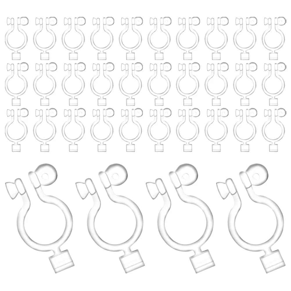 

50pcs Ear Clip Converter Clear Resin Earrings DIY Jewelry Making Accessories No Piercing Silicone Material Crafting