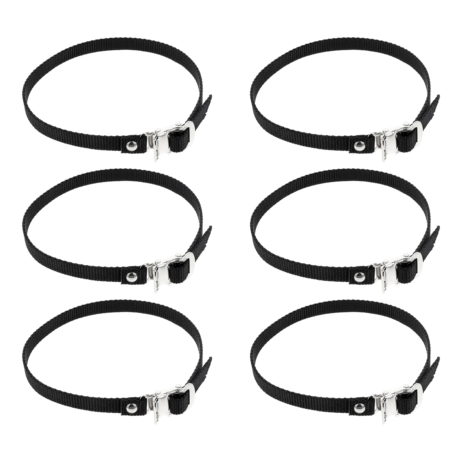 

6 Pcs Pedal Straps Stationary Bike Anti-skid Clamp Portable Clip Spinning Fixing Polypropylene Metal Plastic Accessory