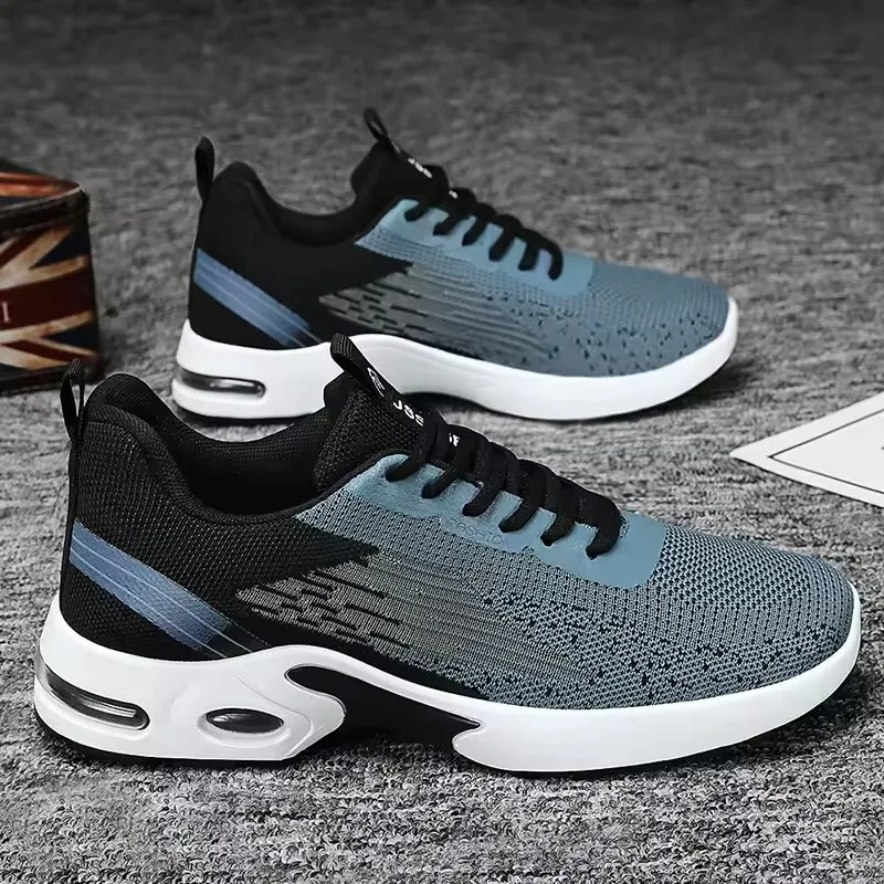 

Мужские кроссовки, уличные кроссовки, новая повседневная спортивная обувь на мягкой подошве, мужские теннисные туфли на шнуровке, легкие прогулочные туфли с сеткой