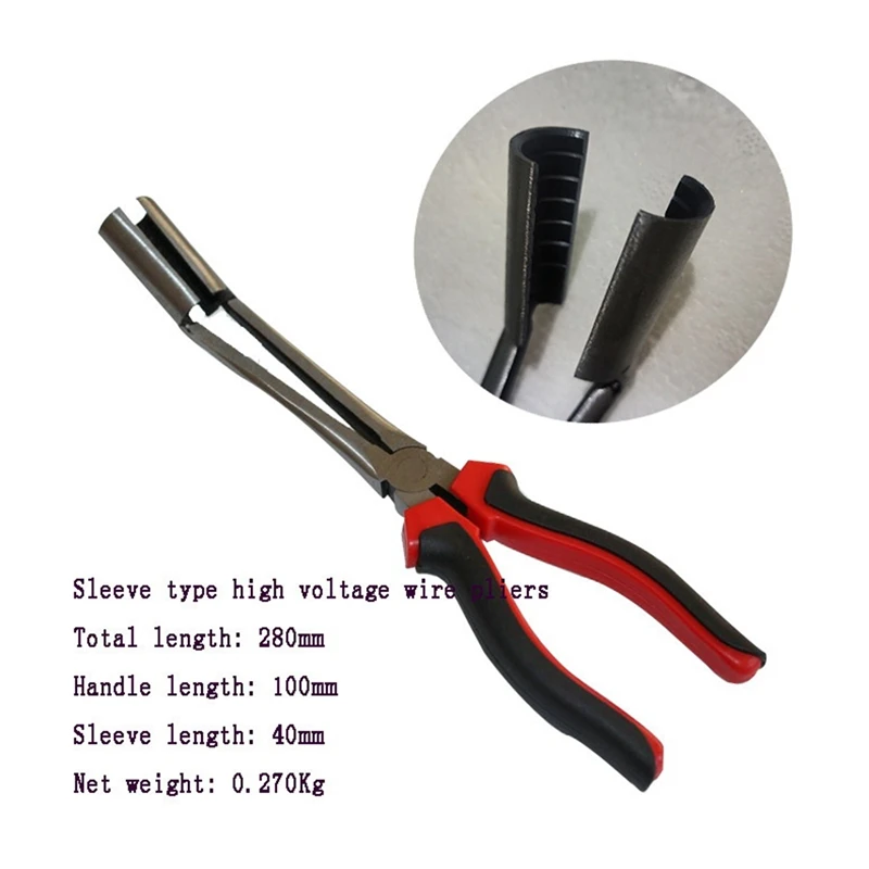 Car Spark Plug Wire Removal Pliers Tool High Voltage Cylinder Cable Removal Clamp Tool Spark Plug Boot Removal Tool