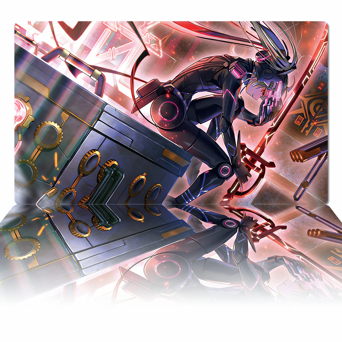 YuGiOh Playmat Sky Striker Mobilize - Engage! TCG CCG Board Game Trading Card Game Mat Mouse Pad Rubber Desk Mat Zones Free Bag