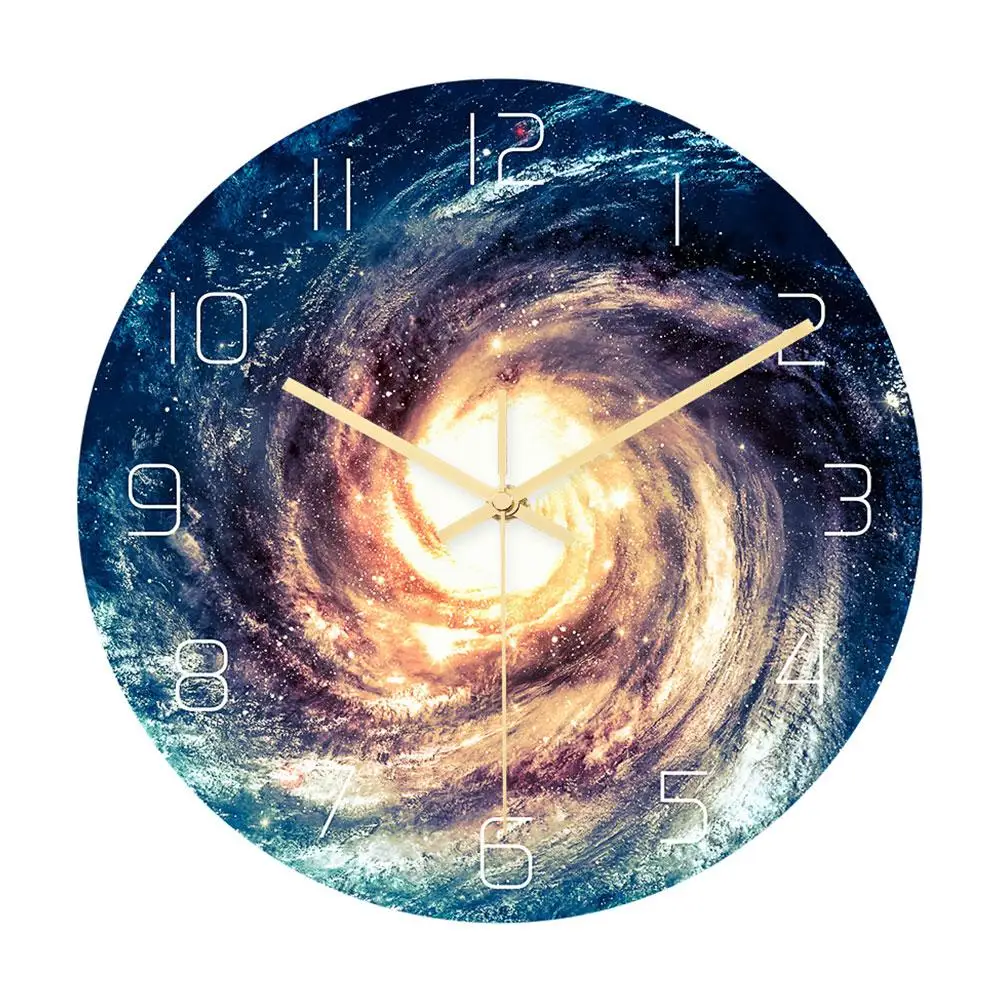 

Silent Wall Clock Acrylic Creative Decorative Home Office Household Round Clock Moisture Resistant Easy Maintenance