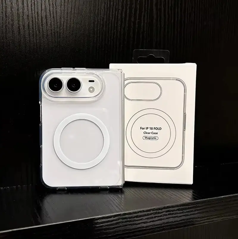 Case For IPhone Duo High Quality Acrylic Magnetic Wireless Charging Folding Phone Case Suitable Front And Rear Bumper Protection