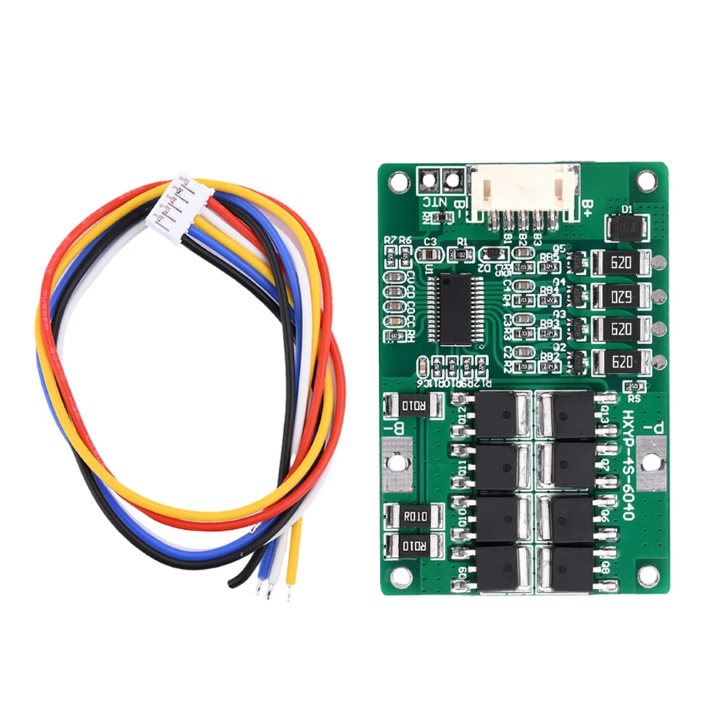 4S Battery Charging Protection Board with Balance Li-Fe-Phosphate 18650 Battery Overshoot Overdischarge Short Circuit Protection