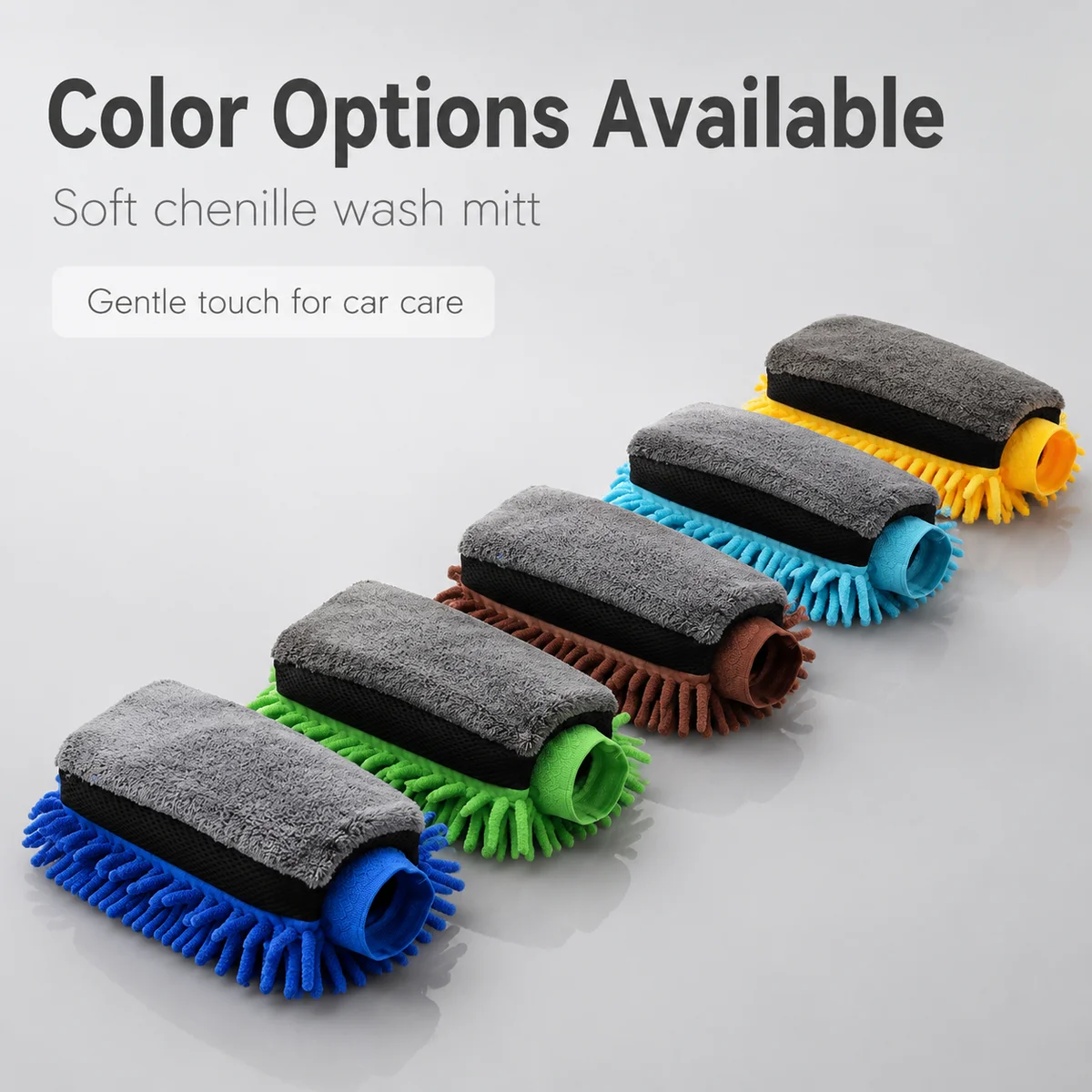 Professional Car Wash Mitt Large Chenille Microfiber Cleaning Glove Scratch-Free Auto Detailing Wash Accessories