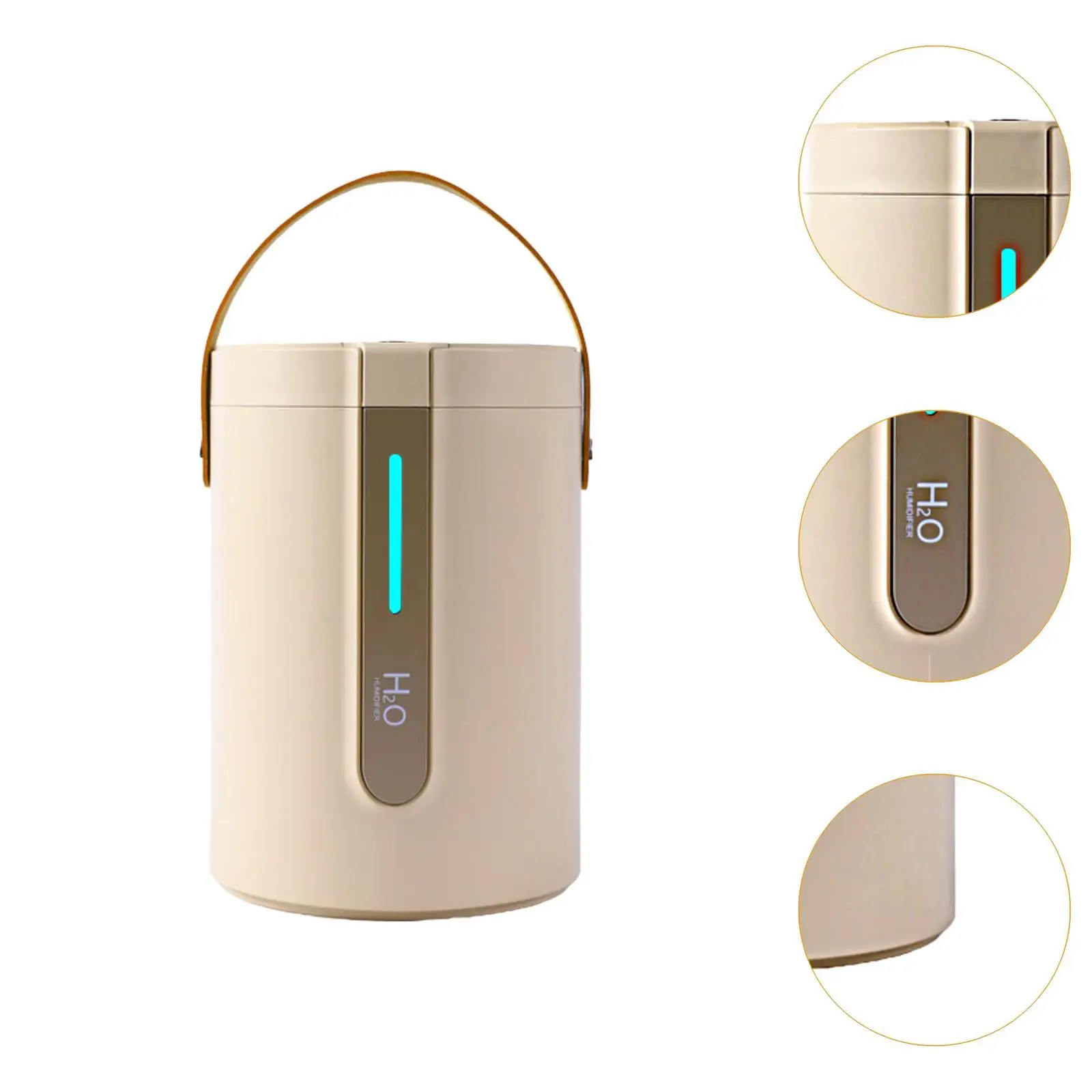 Humidificateur compact à double pulvérisation, affichage numérique intelligent, veilleuse silencieuse, petit humidificateur pour studio, étude, voiture, bureau