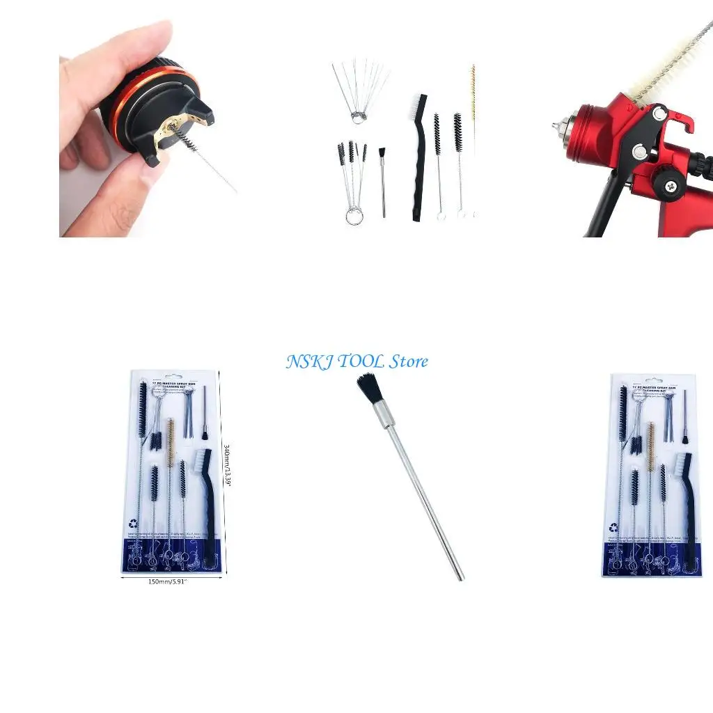 

L8RC 17 Pieces Cleaning Needle & Brush Set Guns Clean Accessories